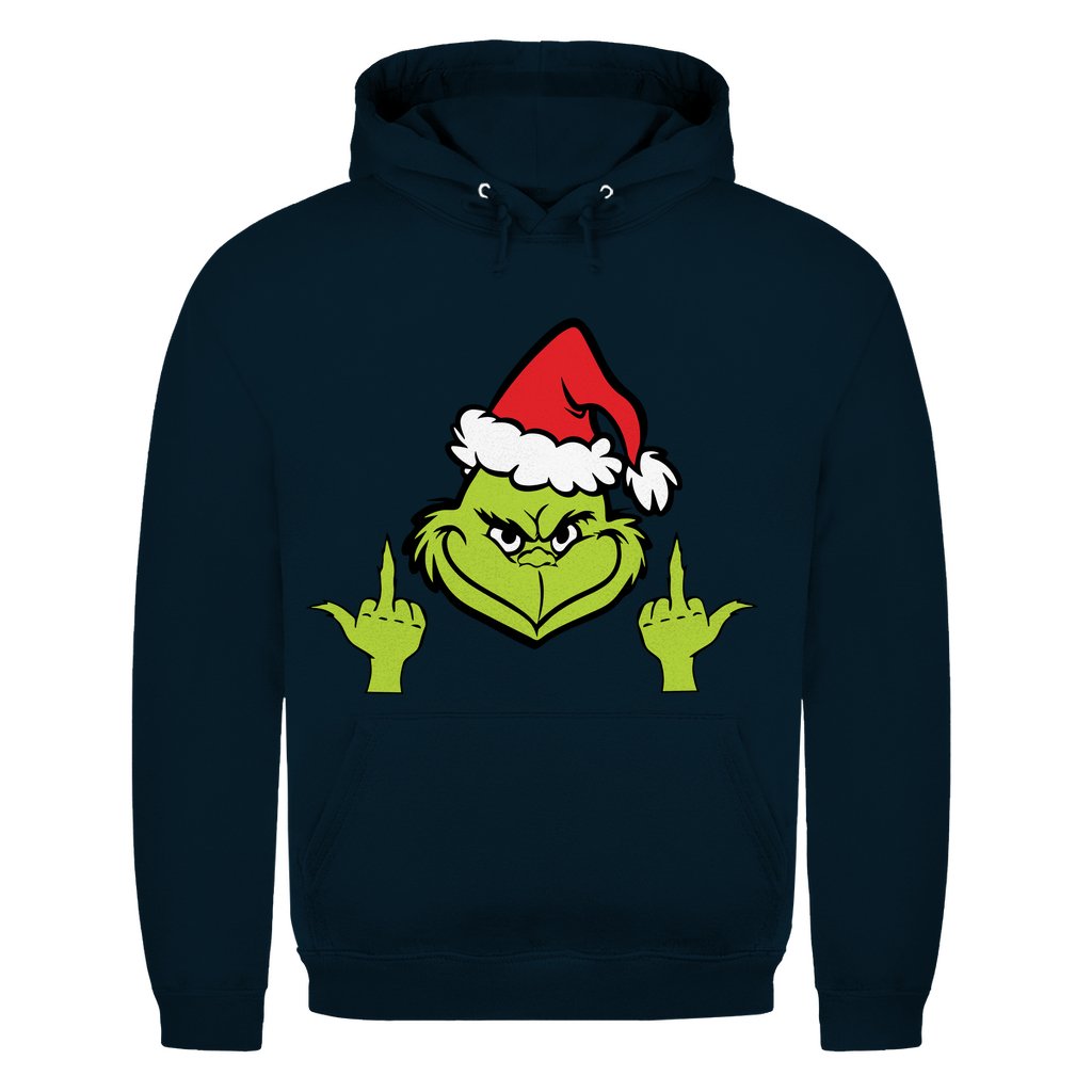 Herren Hoodie "Grinch Mittelfinger" - Grafikmagie