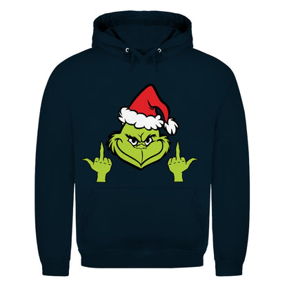 Herren Hoodie "Grinch Mittelfinger" - Grafikmagie