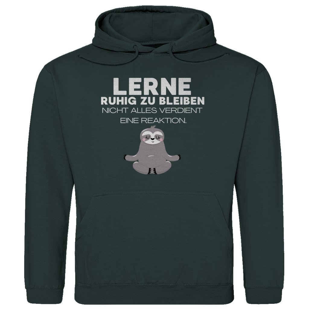 Herren Hoodie "Lerne ruhig zu bleiben..." - Grafikmagie