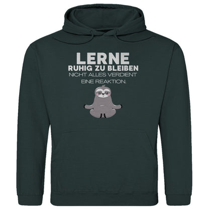 Herren Hoodie "Lerne ruhig zu bleiben..." - Grafikmagie