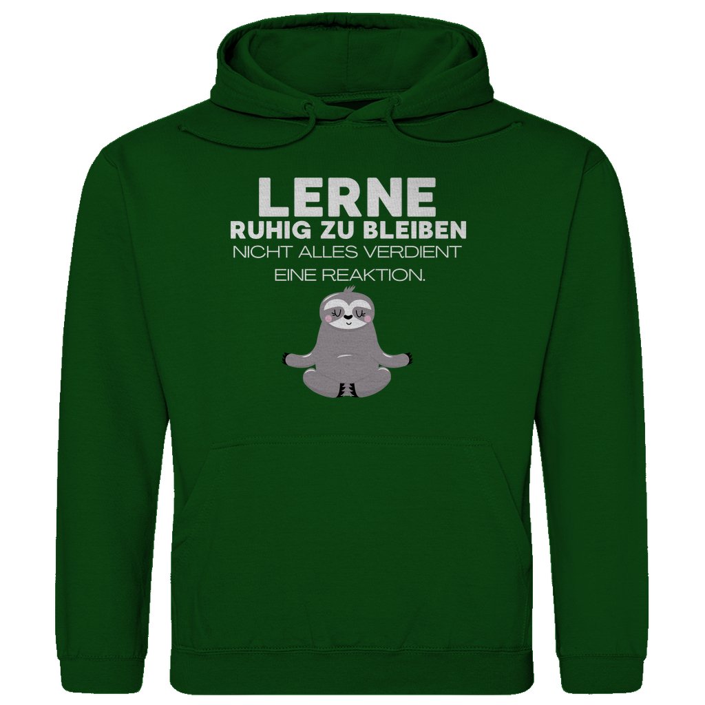 Herren Hoodie "Lerne ruhig zu bleiben..." - Grafikmagie