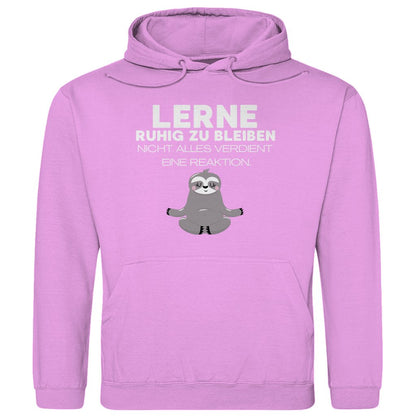 Herren Hoodie "Lerne ruhig zu bleiben..." - Grafikmagie