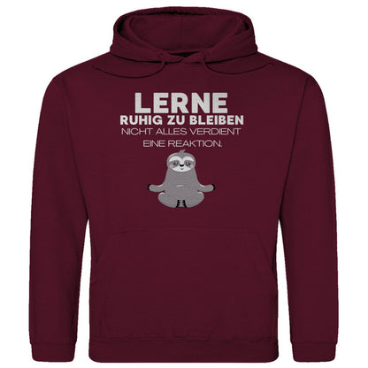 Herren Hoodie "Lerne ruhig zu bleiben..." - Grafikmagie