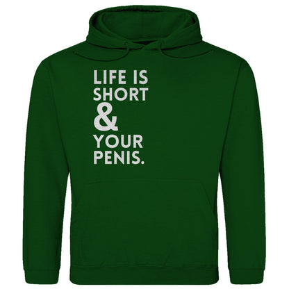 Herren Hoodie "Life is short & your Penis" - Grafikmagie