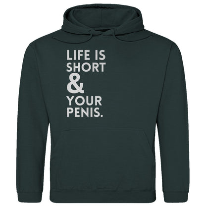 Herren Hoodie "Life is short & your Penis" - Grafikmagie