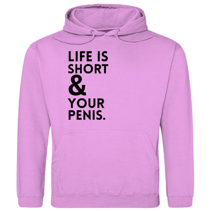 Herren Hoodie "Life is short & your Penis" - Grafikmagie