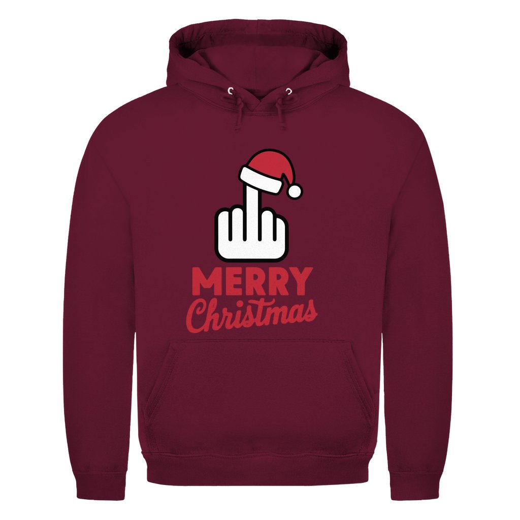 Herren Hoodie "Merry Christmas Mittelfinger" - Grafikmagie