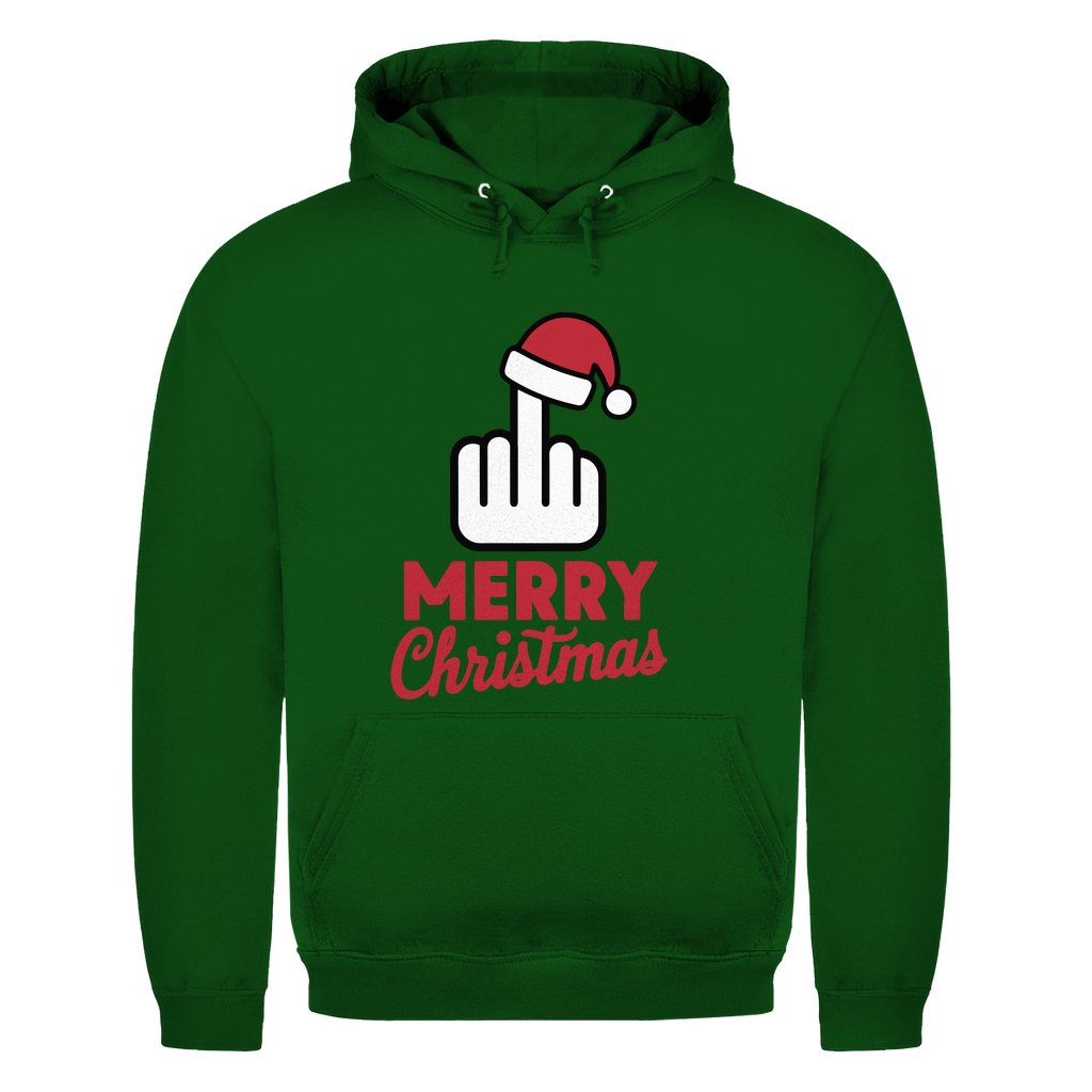 Herren Hoodie "Merry Christmas Mittelfinger" - Grafikmagie