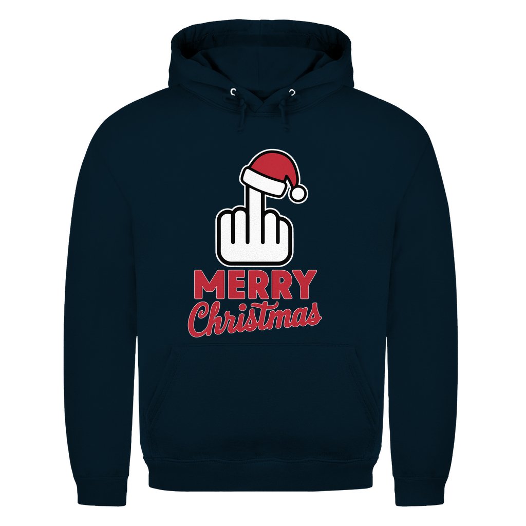 Herren Hoodie "Merry Christmas Mittelfinger" - Grafikmagie