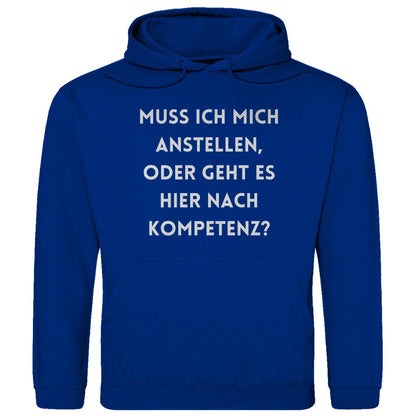 Herren Hoodie "Muss ich mich anstellen..." - Grafikmagie