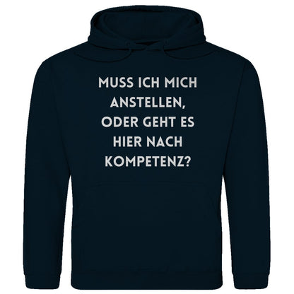Herren Hoodie "Muss ich mich anstellen..." - Grafikmagie