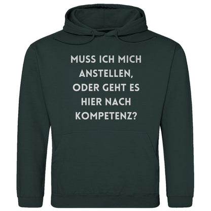 Herren Hoodie "Muss ich mich anstellen..." - Grafikmagie