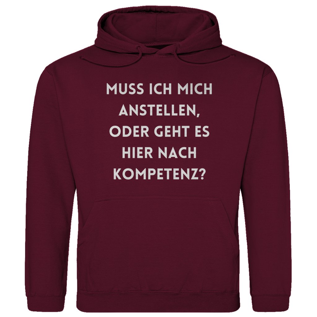 Herren Hoodie "Muss ich mich anstellen..." - Grafikmagie