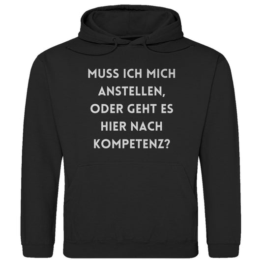 Herren Hoodie "Muss ich mich anstellen..." - Grafikmagie