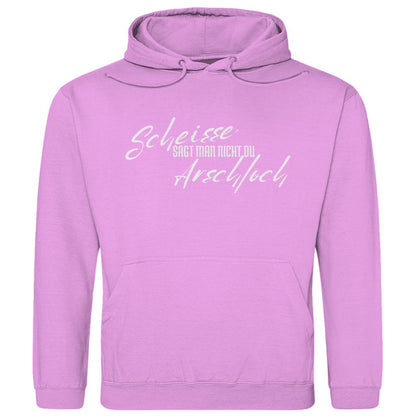 Herren Hoodie "Scheisse sagt man nicht du Arschloch" - Grafikmagie