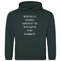 Herren Hoodie "Während du sprichst..." - Grafikmagie