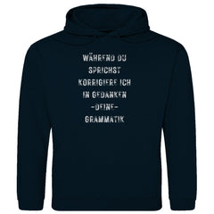 Herren Hoodie "Während du sprichst..." - Grafikmagie