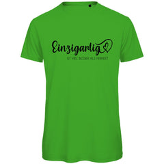Herren Premium Bio T-Shirt "Einzigartig ist viel besser als Perfekt" - Grafikmagie
