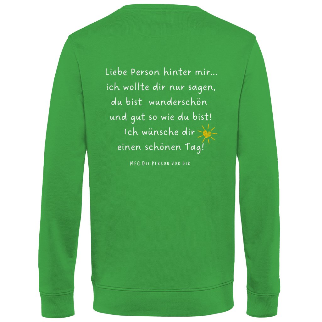 Herren Sweatshirt "Liebe Person hinter mir" - Grafikmagie