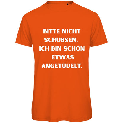 Herren T-Shirt "Bitte nicht schubsen" - Grafikmagie
