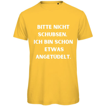 Herren T-Shirt "Bitte nicht schubsen" - Grafikmagie