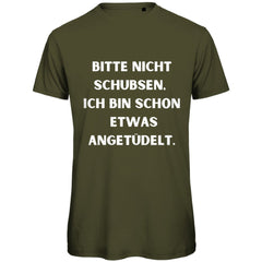 Herren T-Shirt "Bitte nicht schubsen" - Grafikmagie