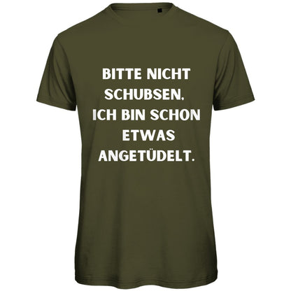 Herren T-Shirt "Bitte nicht schubsen" - Grafikmagie