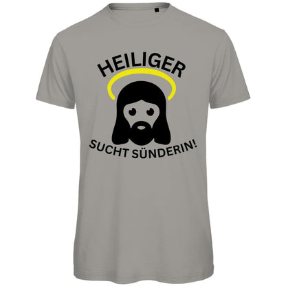 Herren T-Shirt "Heiliger sucht Sünderin!" - Grafikmagie