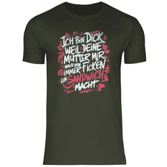 Herren T-Shirt "Ich bin dick weil..." - Grafikmagie