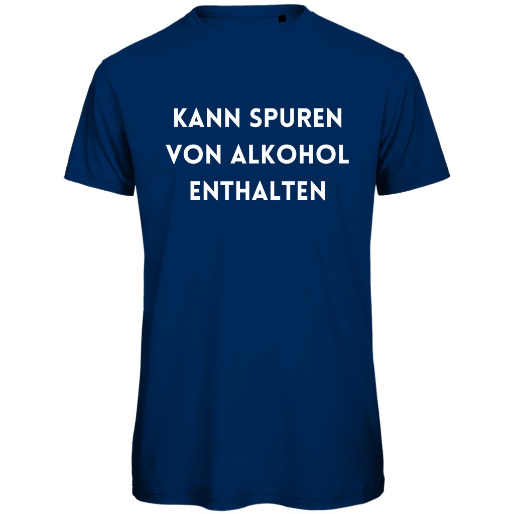 Herren T-Shirt "Kann Spuren von Alkohol enthalten" - Grafikmagie