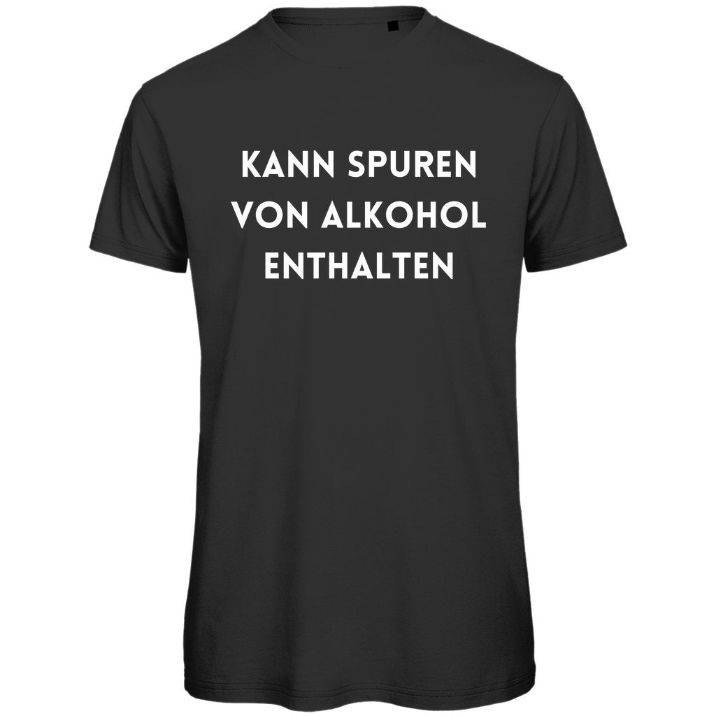 Herren T-Shirt "Kann Spuren von Alkohol enthalten" - Grafikmagie
