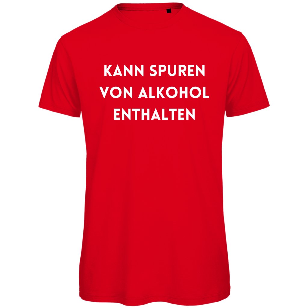 Herren T-Shirt "Kann Spuren von Alkohol enthalten" - Grafikmagie