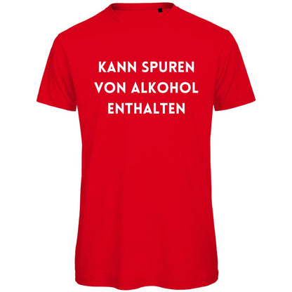 Herren T-Shirt "Kann Spuren von Alkohol enthalten" - Grafikmagie