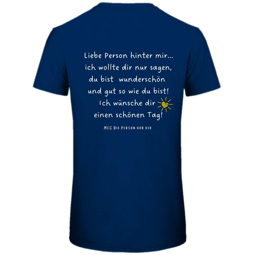 Herren T-Shirt "Liebe Person hinter mir" - Grafikmagie