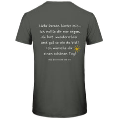 Herren T-Shirt "Liebe Person hinter mir" - Grafikmagie