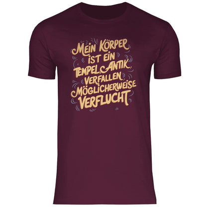 Herren T-Shirt "Mein Körper ist ein Tempel" - Grafikmagie
