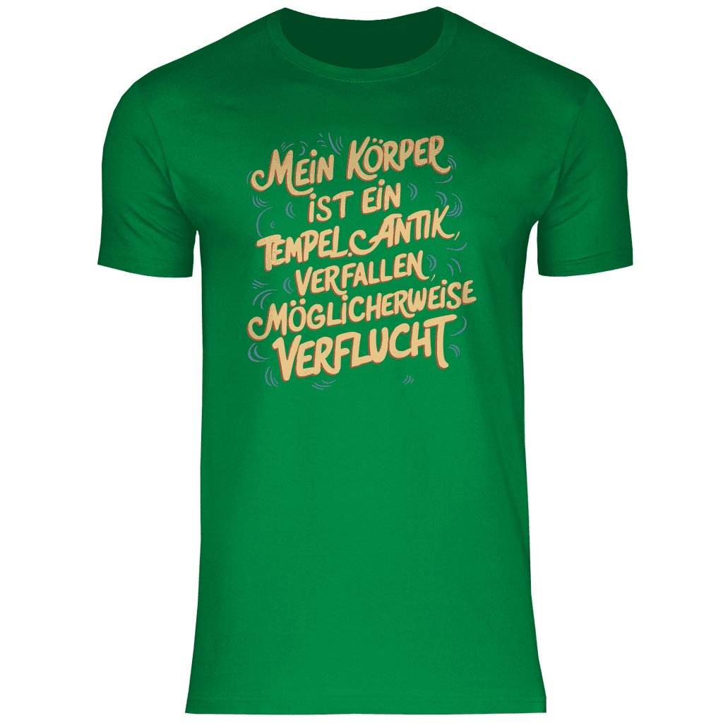 Herren T-Shirt "Mein Körper ist ein Tempel" - Grafikmagie
