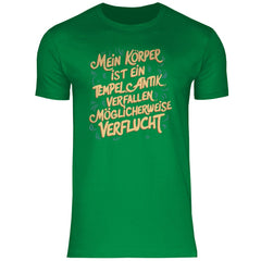 Herren T-Shirt "Mein Körper ist ein Tempel" - Grafikmagie