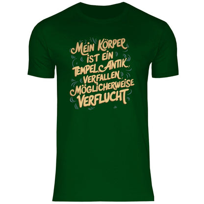Herren T-Shirt "Mein Körper ist ein Tempel" - Grafikmagie