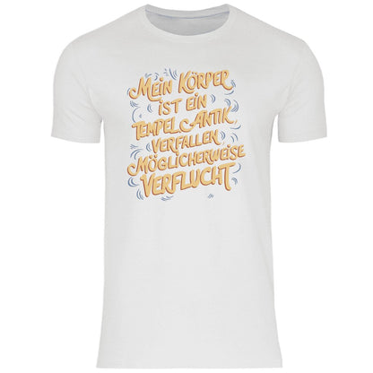 Herren T-Shirt "Mein Körper ist ein Tempel" - Grafikmagie