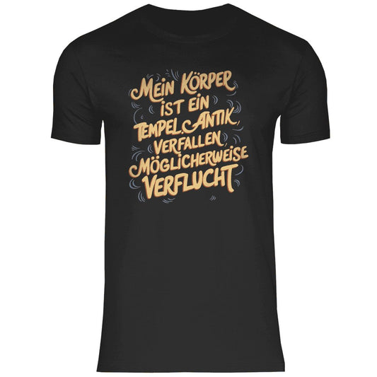 Herren T-Shirt "Mein Körper ist ein Tempel" - Grafikmagie