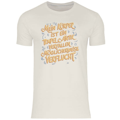 Herren T-Shirt "Mein Körper ist ein Tempel" - Grafikmagie