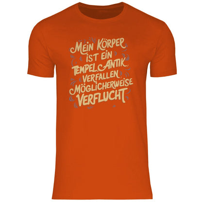 Herren T-Shirt "Mein Körper ist ein Tempel" - Grafikmagie