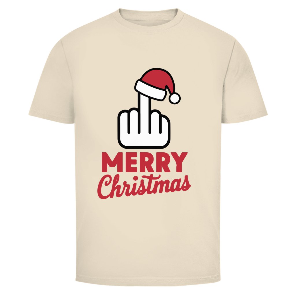 Herren T-Shirt "Merry Christmas Mittelfinger" - Grafikmagie