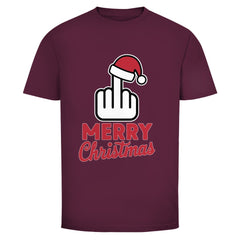 Herren T-Shirt "Merry Christmas Mittelfinger" - Grafikmagie