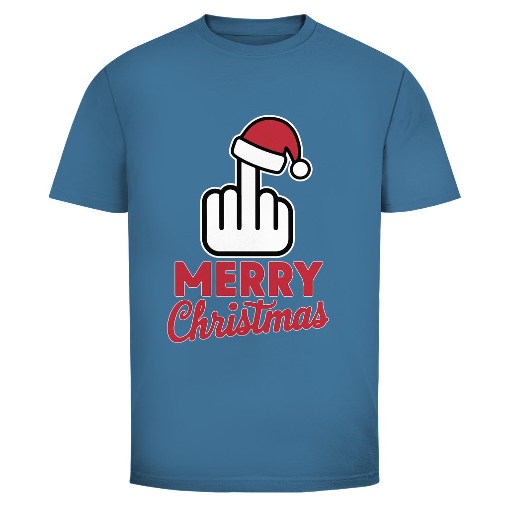 Herren T-Shirt "Merry Christmas Mittelfinger" - Grafikmagie