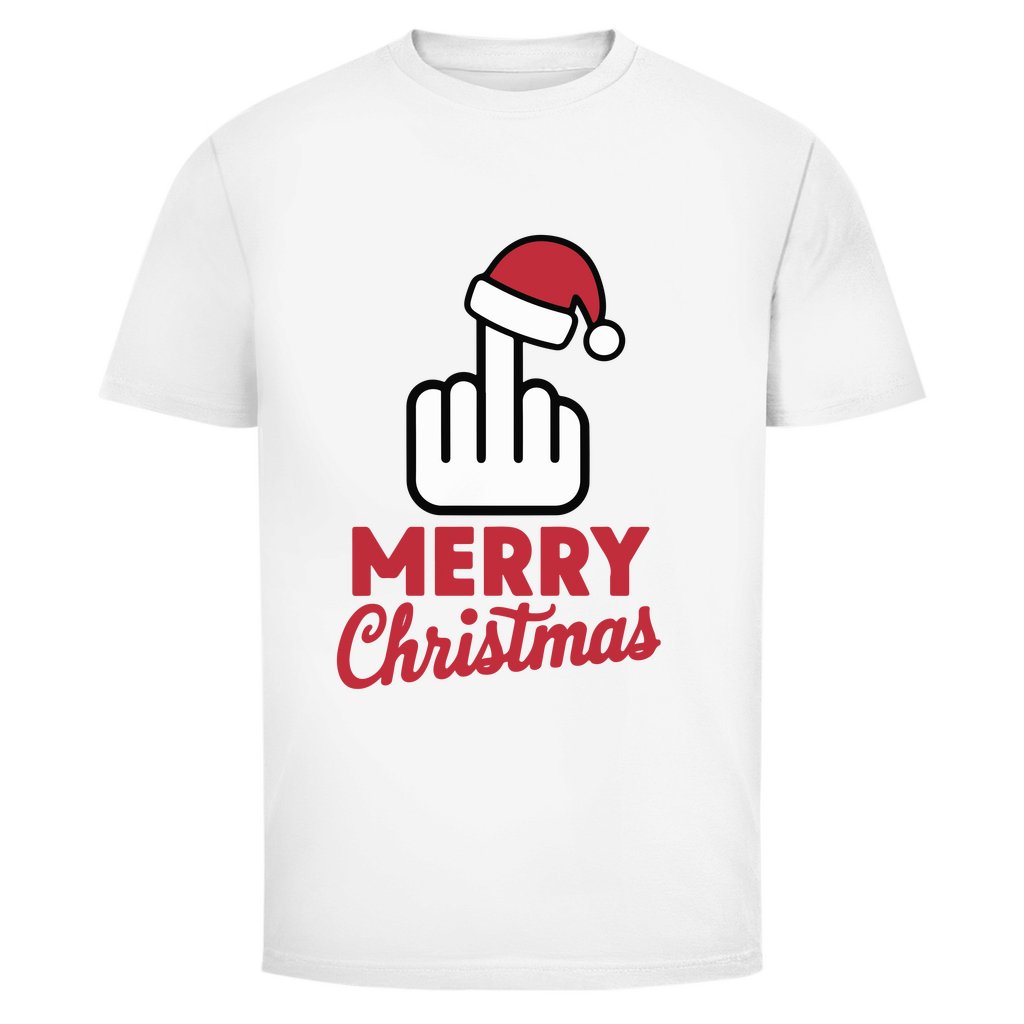 Herren T-Shirt "Merry Christmas Mittelfinger" - Grafikmagie