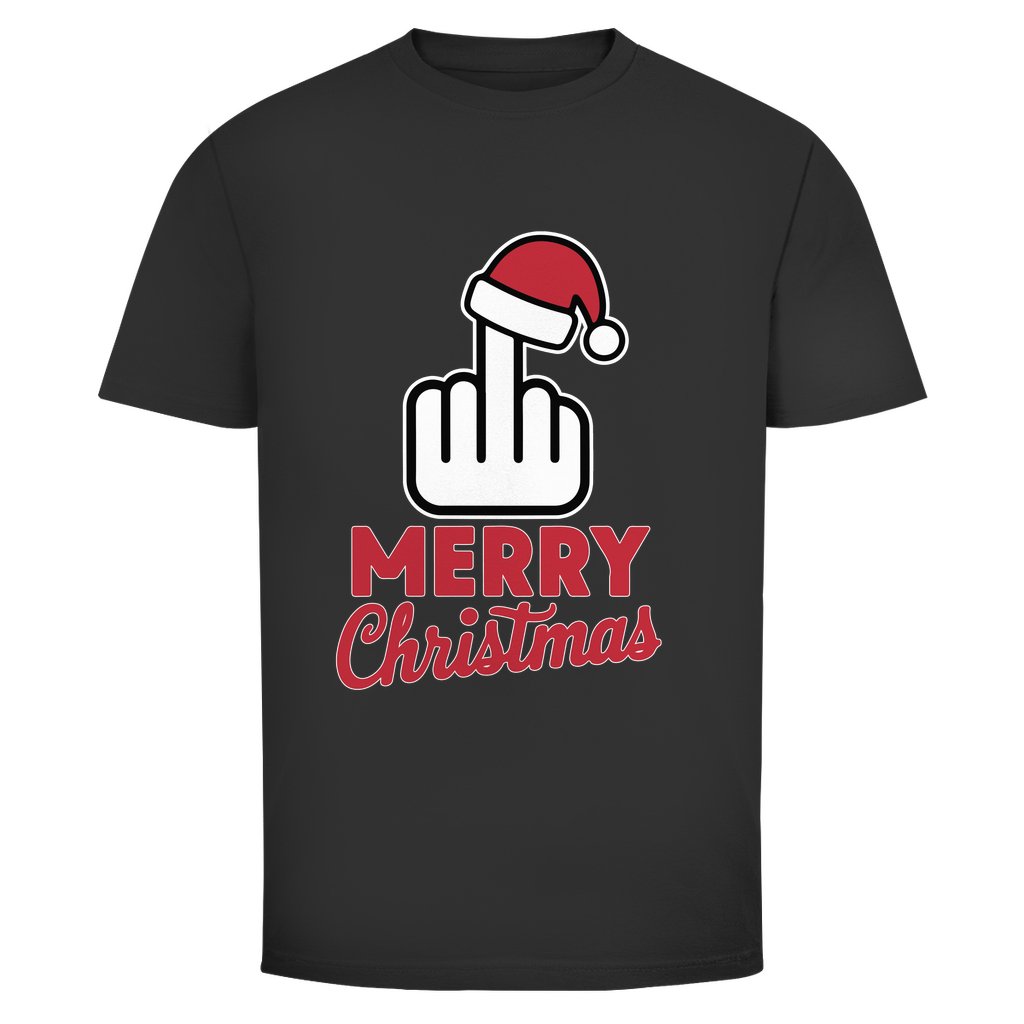 Herren T-Shirt "Merry Christmas Mittelfinger" - Grafikmagie