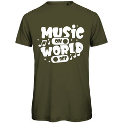 Herren T-Shirt "Music on World of" - Grafikmagie