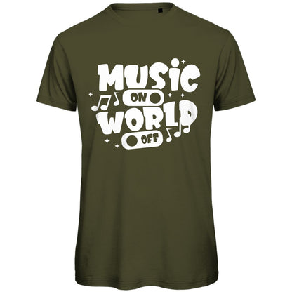 Herren T-Shirt "Music on World of" - Grafikmagie